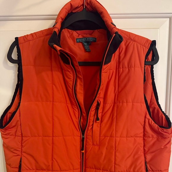 Lauren Ralph Lauren Women's Orange Quilted Vest Size - Large - Picture 10 of 10